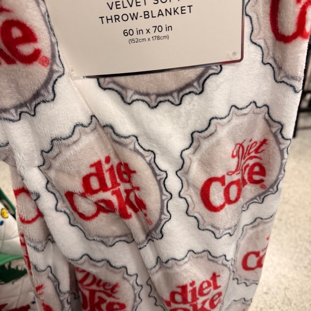 Diet Coke Velvet Soft Plush Throw Blanket